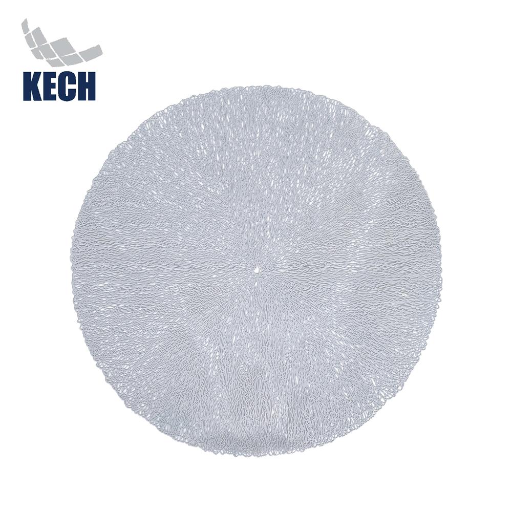 แผ่นรองจาน PVC KECH CORAL สีฟ้า