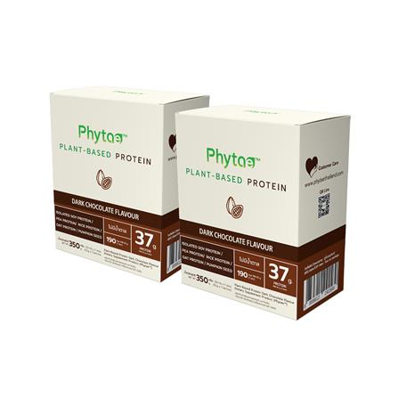 ผลิตภัณฑ์เสริมอาหาร PHYTAE PLANT BASED PROTEIN ANTI-AGING รส DARK CHOCOLATE 2 กล่อง_1