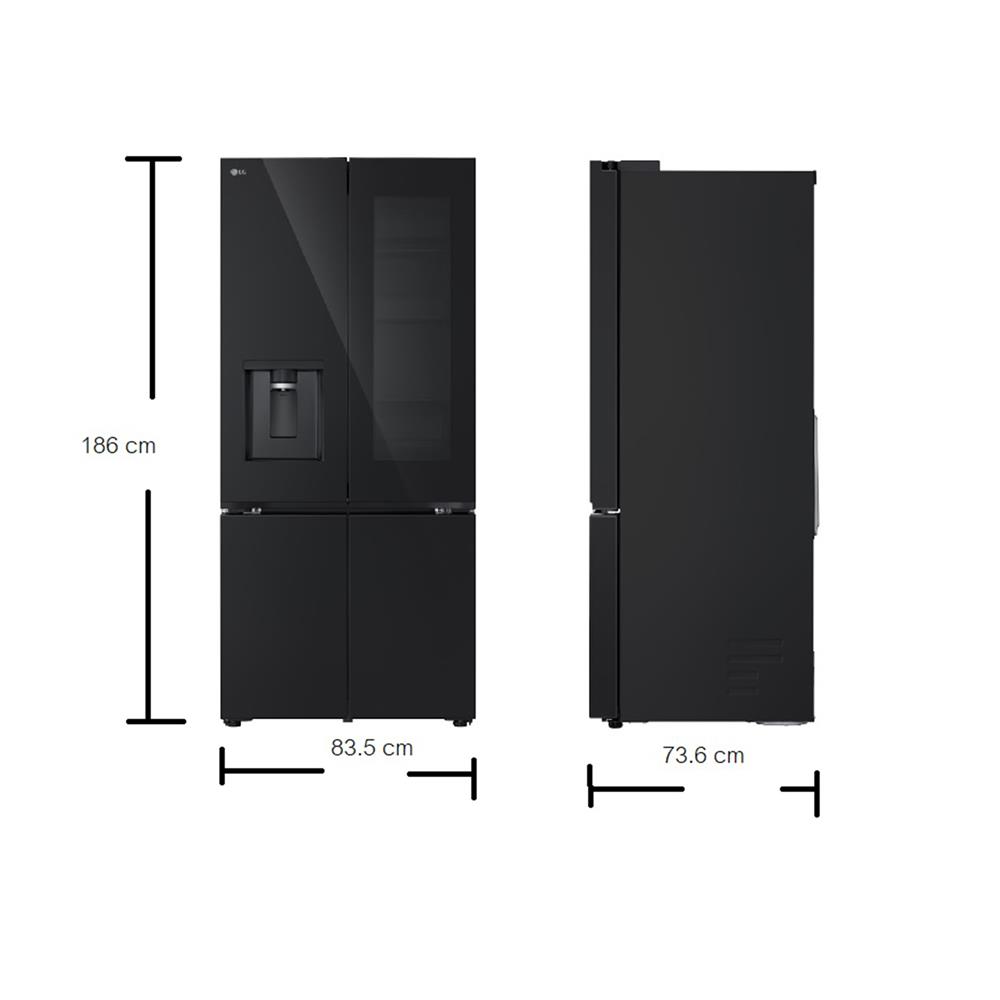 ตู้เย็น MULTI DOOR LG GV-K25FFGEB.ABMPLMT 21.6 คิว กระจกดำ
