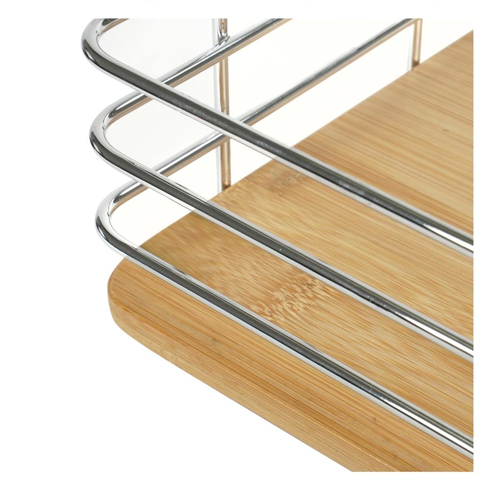 ตะกร้าผลไม้เหลี่ยม KECH SILVERY 22 ซม.