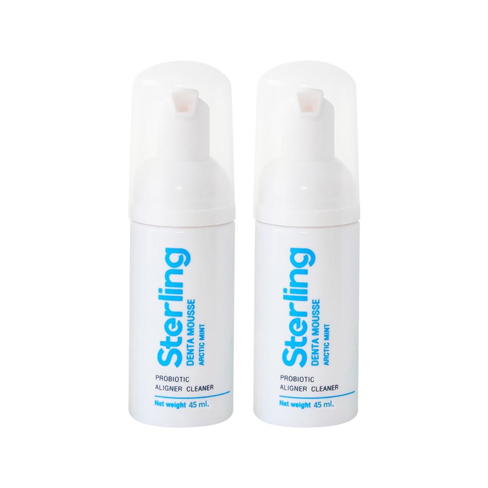 มูสทำความสะอาดอุปกรณ์จัดฟัน STERLING 45 มล. กลิ่นมิ้นท์ (2 ขวด)