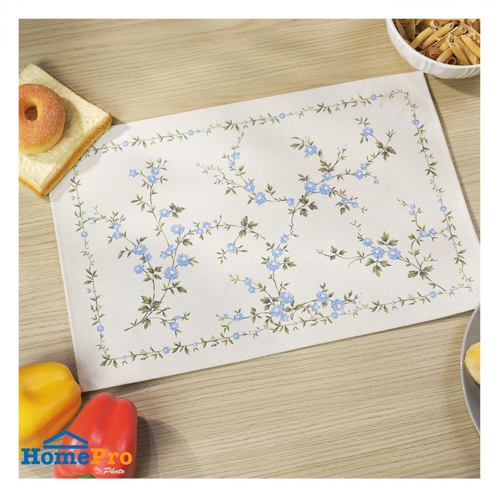 แผ่นรองจานผ้า KECH IRIS สีฟ้า