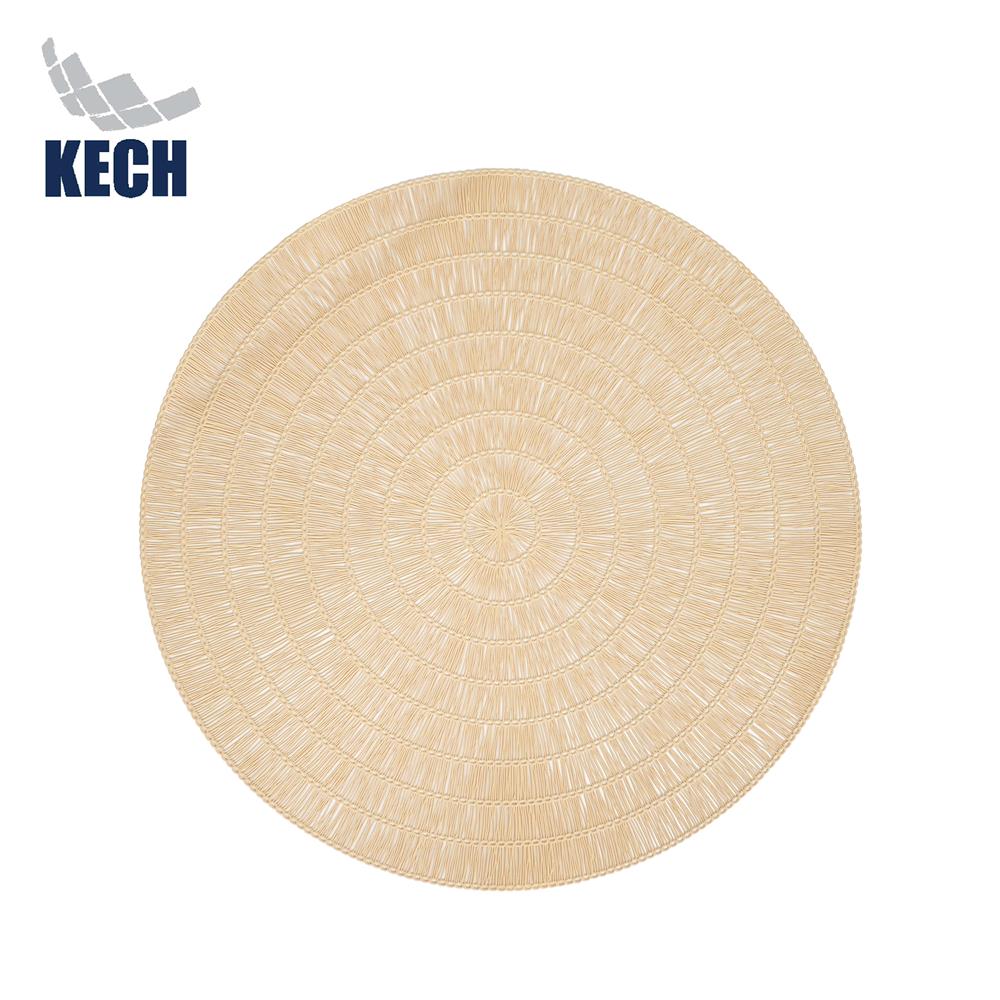 แผ่นรองจาน PVC KECH CORAL สีเบจ