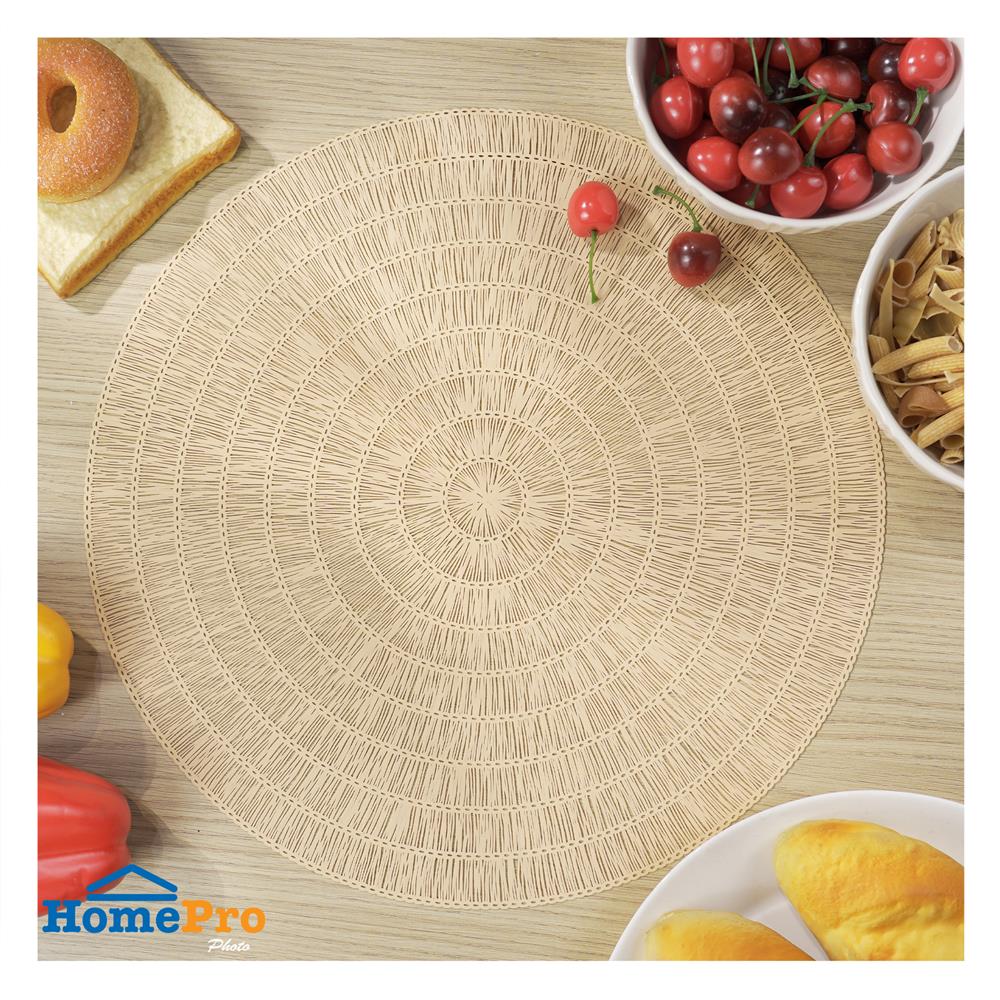 แผ่นรองจาน PVC KECH CORAL สีเบจ