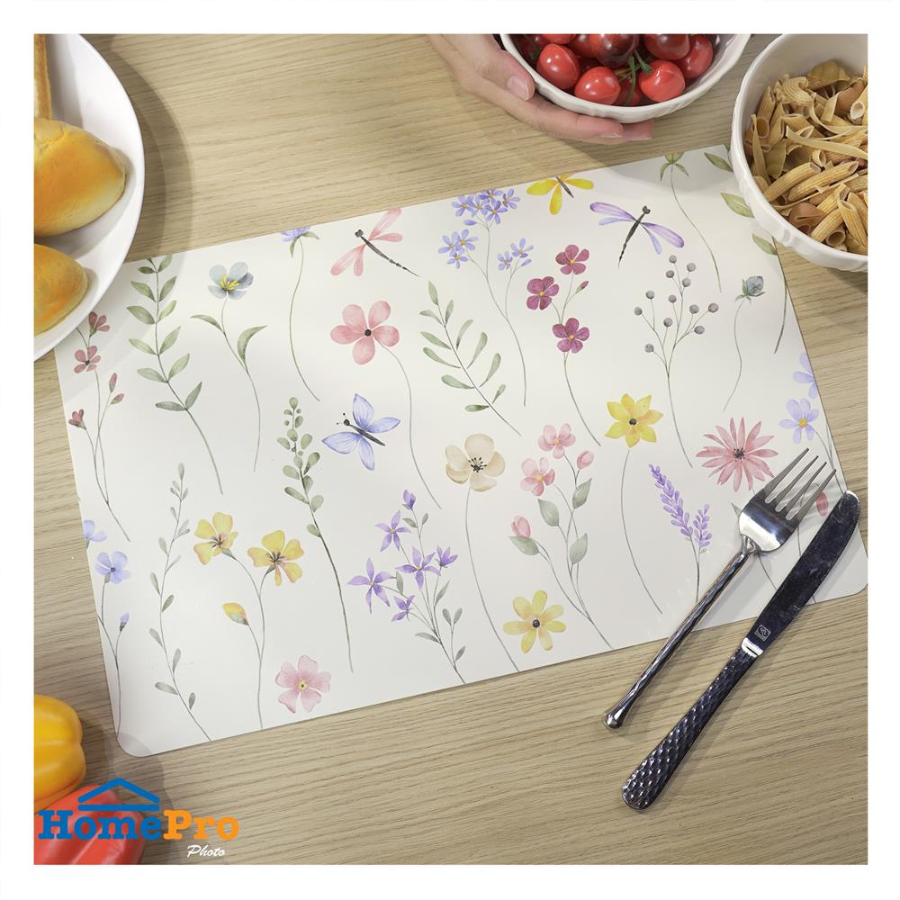 แผ่นรองจาน EVA KECH PETAL สีครีม