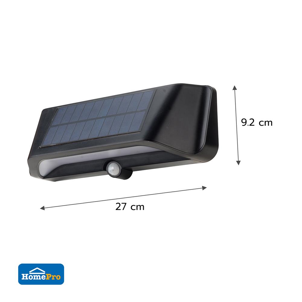 ไฟผนังภายนอก SOLAR CARINI BM02501 1.1 วัตต์ WARM WHITE สีดำ