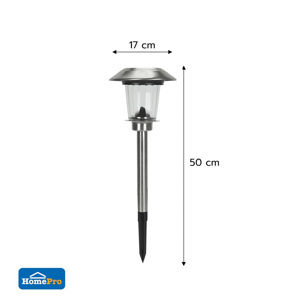 ไฟจัดสวน SOLAR CARINI AR-1701 0.5 วัตต์ WARM WHITE สีเงิน