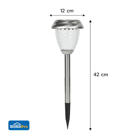 ไฟจัดสวน SOLAR CARINI AR-1201 0.5 วัตต์ WARM WHITE/RGB สีเงิน_6