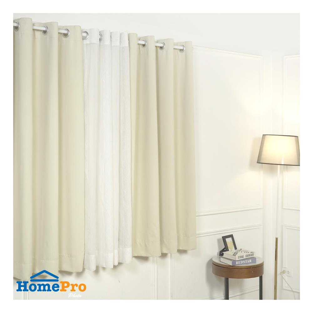 ผ้าม่าน EYELET HOME LIVING STYLE EASY UV 150X160 ซม. สีครีม