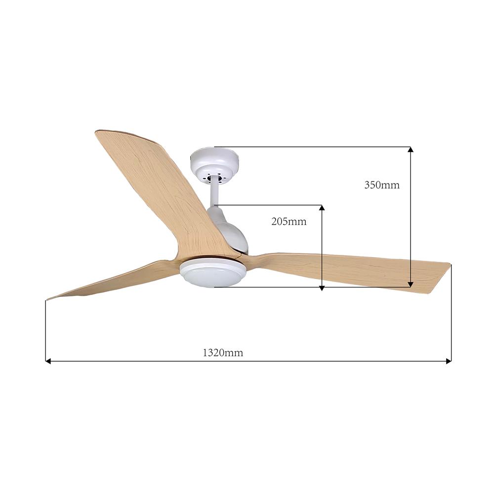 พัดลมโคมไฟ LED CARINI CFD523102 18 วัตต์ DAYLIGHT/COOL WHITE/WARM WHITE 52 นิ้ว สีขาว/น้ำตาล
