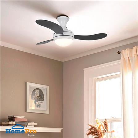 พัดลมโคมไฟ LED CARINI CRC002WH 18 วัตต์ DAYLIGHT/COOL WHITE/WARM WHITE 44 นิ้ว สีขาว/ดำ_1