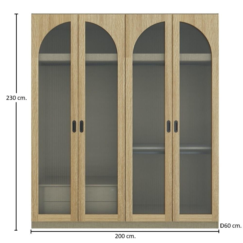 ชุดห้องนอน 6 ฟุต SB FURNITURE VALLEY 59063080 สีน้ำตาล