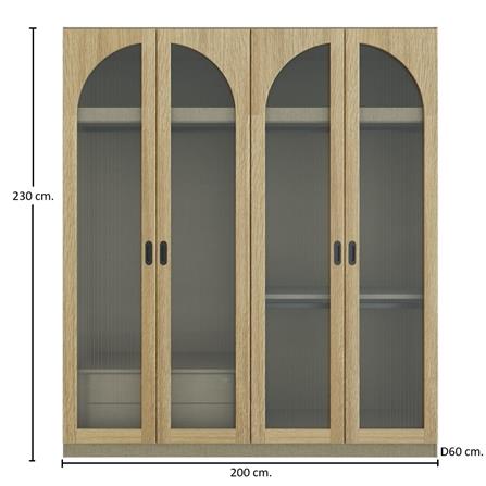 ชุดห้องนอน 6 ฟุต SB FURNITURE VALLEY 59063080 สีน้ำตาล_4