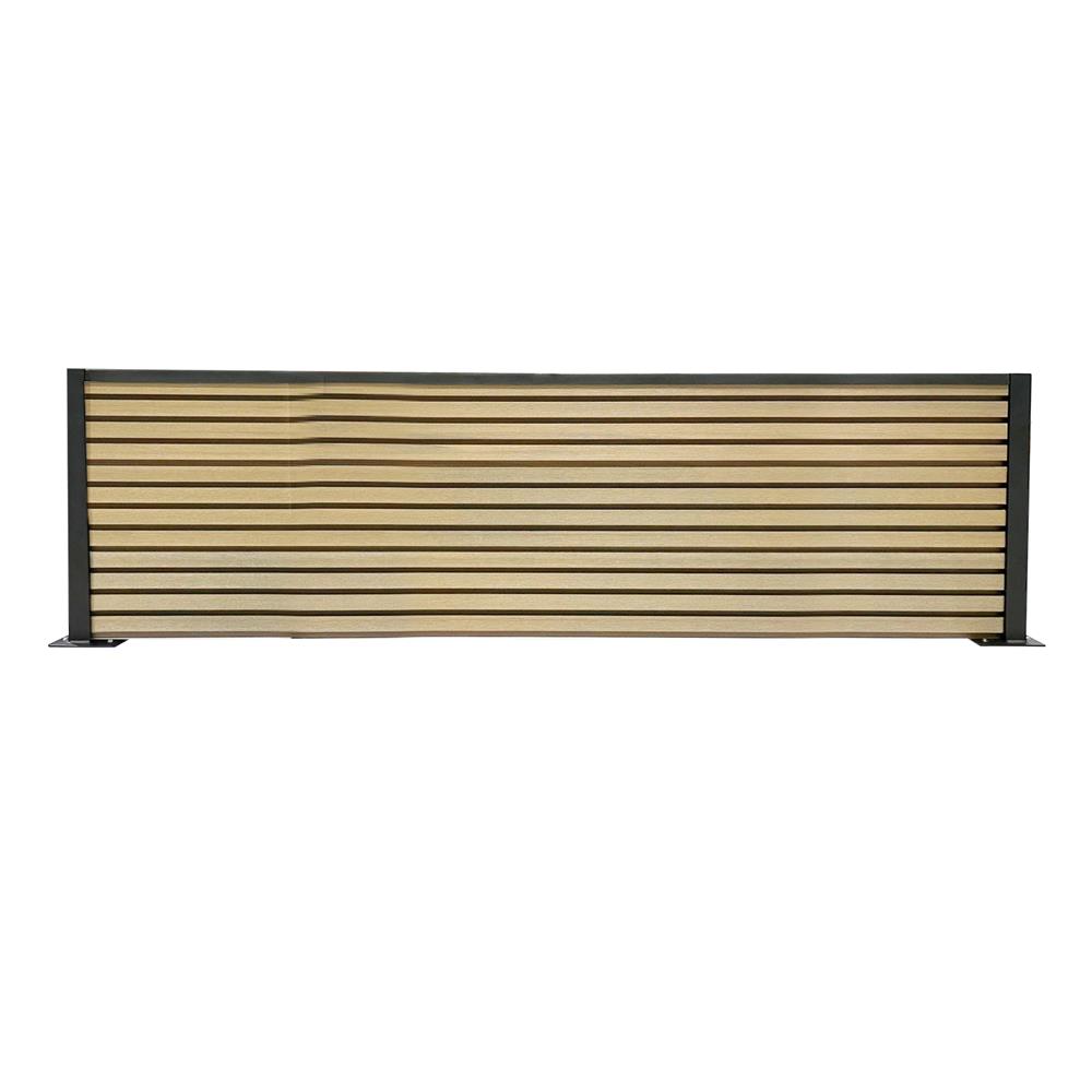 รั้วบังตาทึบ SUNSHIELD F824 SET A 0.8x2.4 ม. สีโอ๊ค