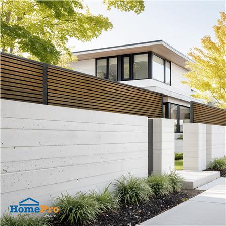 รั้วบังตาทึบ SUNSHIELD F824 SET A 0.8x2.4 ม. สีวอลนัท_6