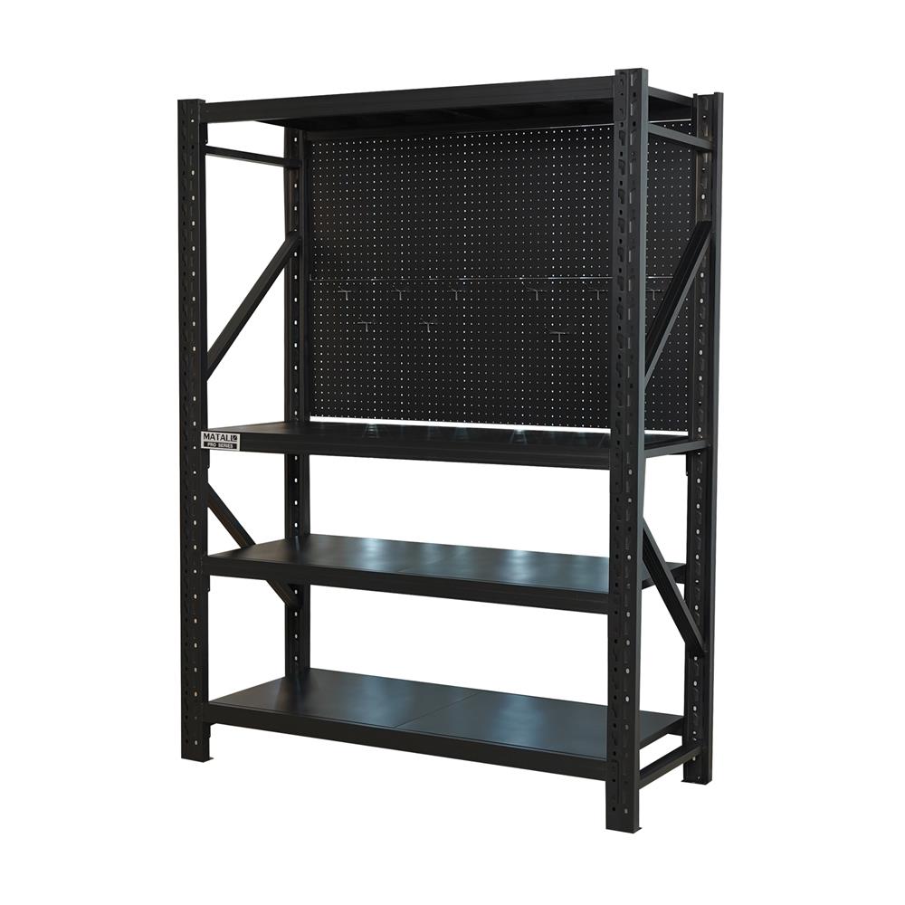ชั้นเหล็กมีแผง 4 ชั้น MATALL PRO 150x200x60 ซม. สีดำ