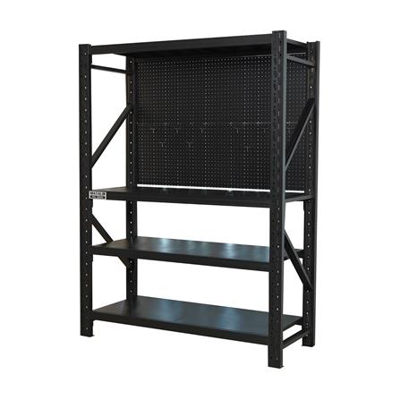 ชั้นเหล็กมีแผง 4 ชั้น MATALL PRO 150x200x60 ซม. สีดำ_0