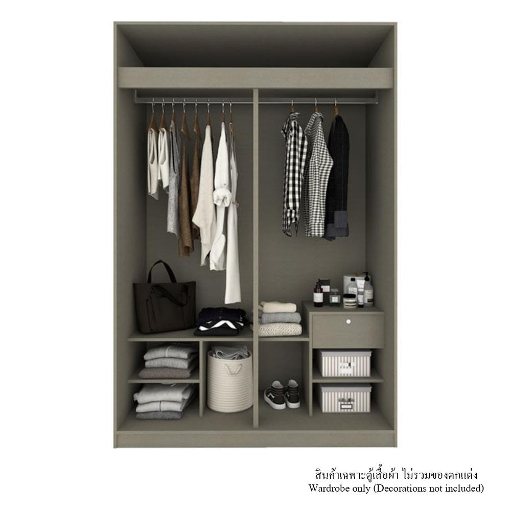 ตู้เสื้อผ้าบานเลื่อน KONCEPT BLOX 19235302 140 ซม. สีน้ำตาล