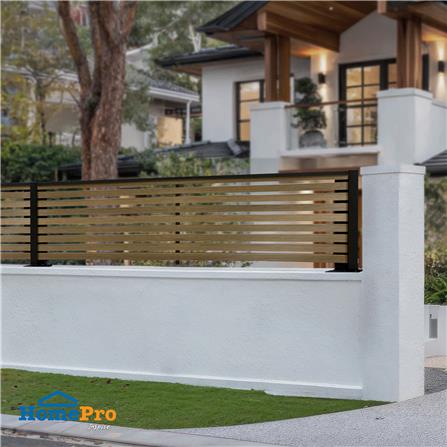 รั้วบังตาโปร่ง SUNSHIELD S124 SET B 1.0x2.4 ม. สีวอลนัท_4