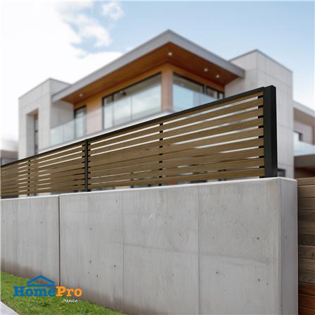 รั้วบังตาโปร่ง SUNSHIELD S830 SET B 0.8x3.0 ม. สีวอลนัท_4