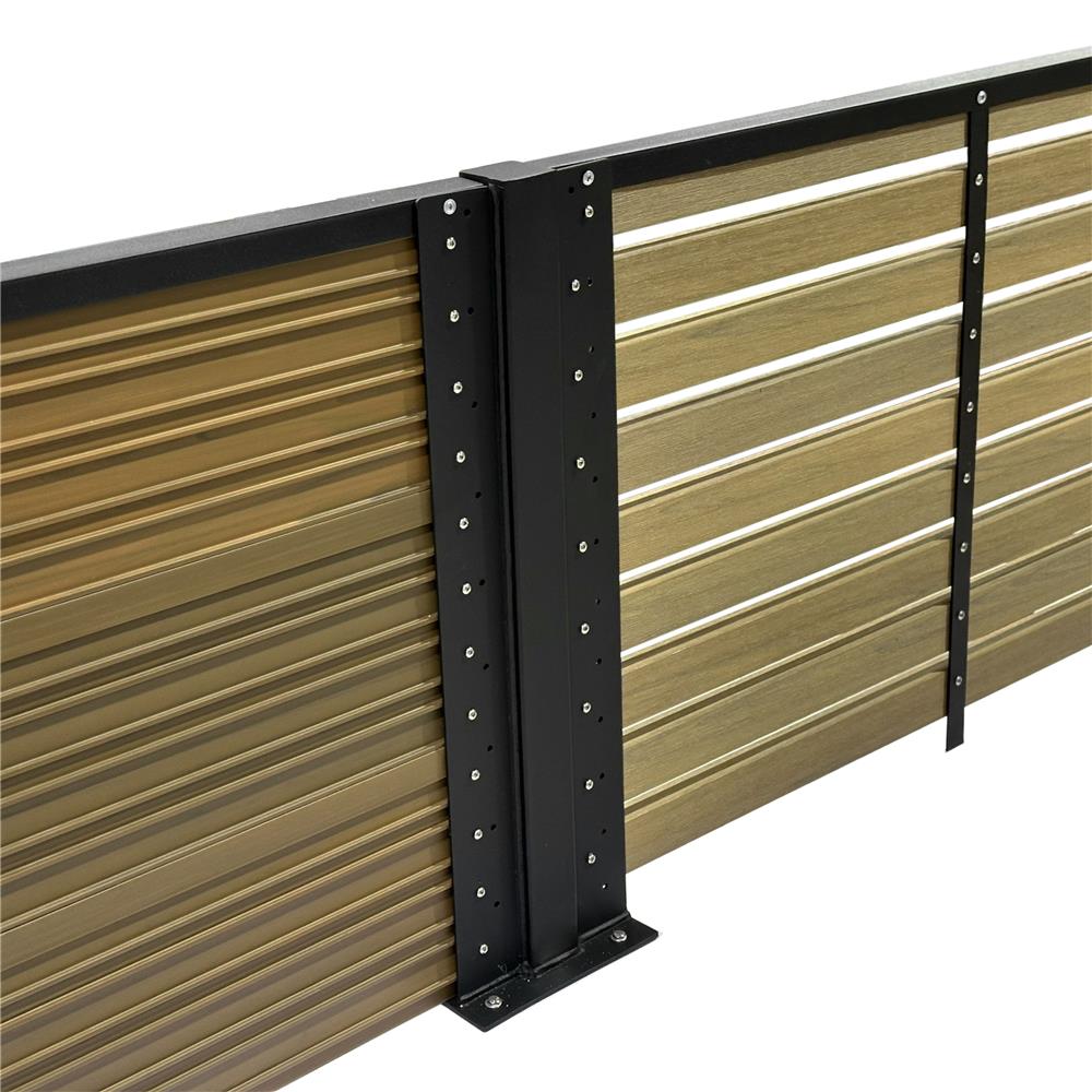 รั้วบังตาโปร่ง SUNSHIELD S124 SET B 1.0x2.4 ม. สีโอ๊ค