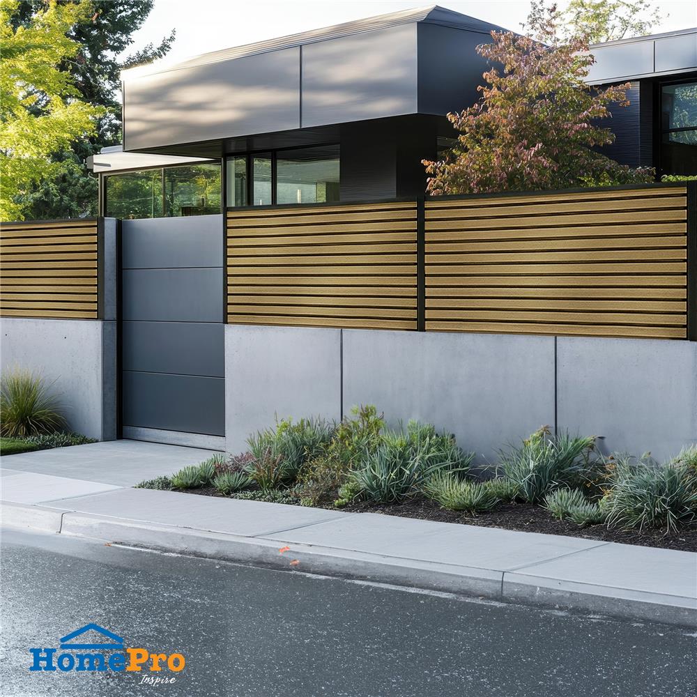 รั้วบังตาทึบ SUNSHIELD F124 SET A 1.0x2.4 ม. สีวอลนัท