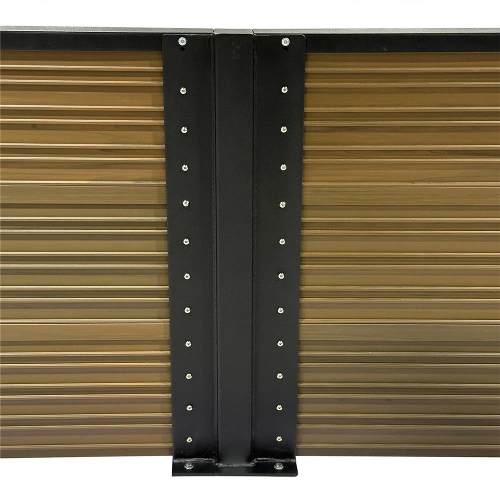 รั้วบังตาทึบ SUNSHIELD F124 SET B 1.0x2.4 ม. สีวอลนัท