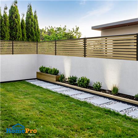 รั้วบังตาโปร่ง SUNSHIELD S130 SET A 1.0x3.0 ม. สีโอ๊ค_4