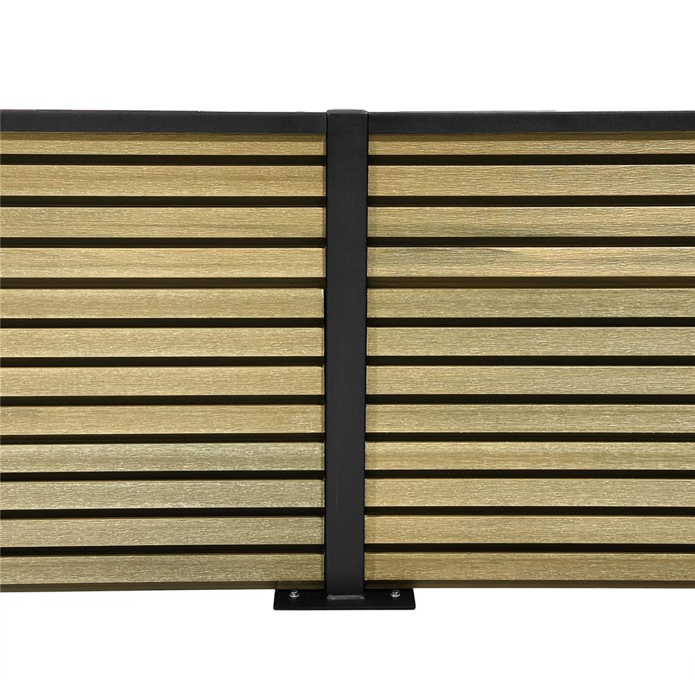 รั้วบังตาทึบ SUNSHIELD F124 SET B 1.0x2.4 ม. สีโอ๊ค