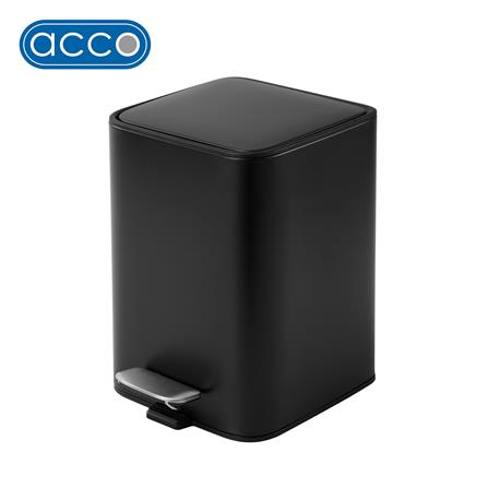 ถังขยะเหยียบเหลี่ยม ACCO VELUXE 5 ลิตร สีดำ_0