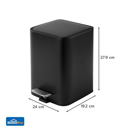 ถังขยะเหยียบเหลี่ยม ACCO VELUXE 5 ลิตร สีดำ_7