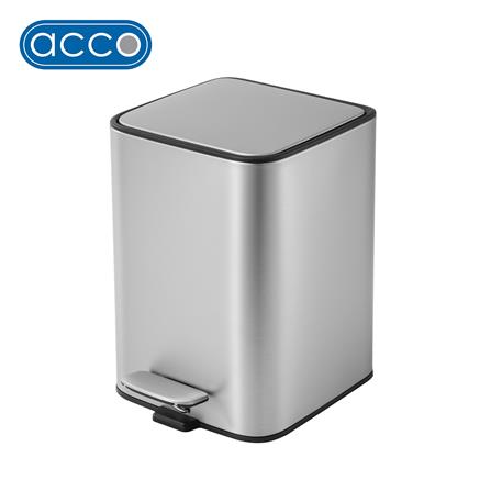 ถังขยะเหยียบเหลี่ยม ACCO VELUXE 5 ลิตร สีเงิน_0