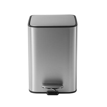 ถังขยะเหยียบเหลี่ยม ACCO VELUXE 5 ลิตร สีเงิน_1