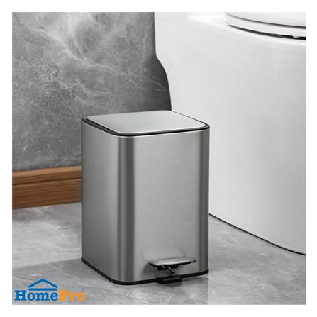ถังขยะเหยียบเหลี่ยม ACCO VELUXE 5 ลิตร สีเงิน_4