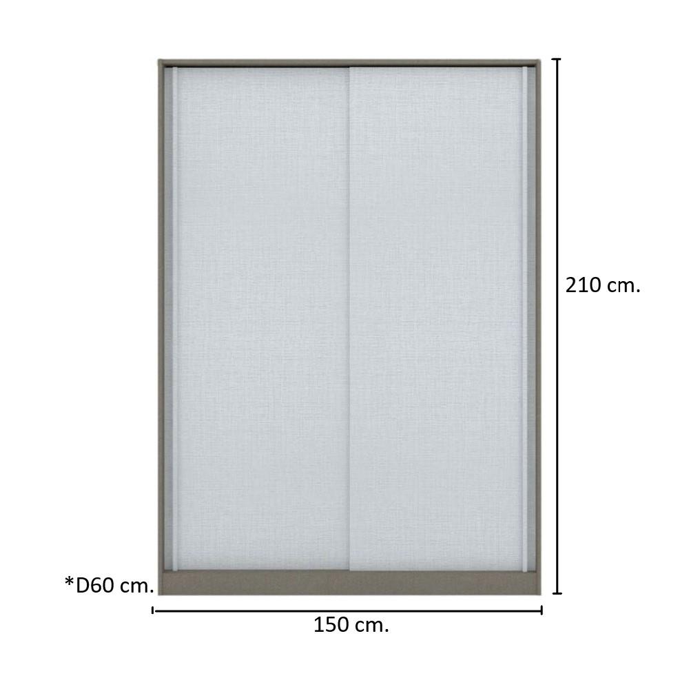 ตู้เสื้อผ้าบานเลื่อน KONCEPT BLOX 19222831 150 ซม. สีขาว