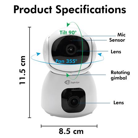 กล้องวงจรปิดภายใน 2 เลนส์ EAGLE EYE EG-AT253D 3+3MP 3 ล้านพิกเซล 1 แถม 1_13