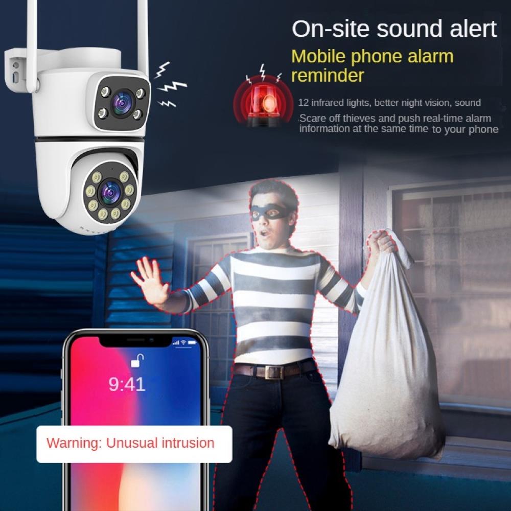 กล้องวงจรปิดภายนอก EAGLE EYE 2 เลนส์ 3+3MP 3 ล้านพิกเซล (1 แถม 1) แถมฟรี 2 SD CARD 64 GB