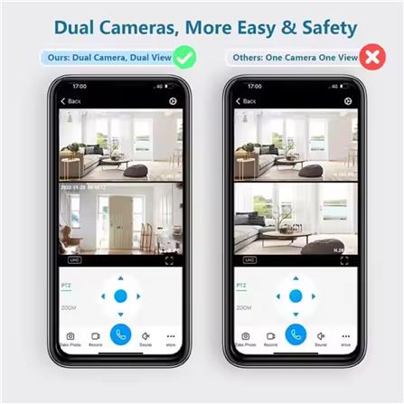 กล้องวงจรปิดภายนอก EAGLE EYE 2 เลนส์ 3+3MP 3 ล้านพิกเซล (1 แถม 1) แถมฟรี 2 SD CARD 64 GB_8