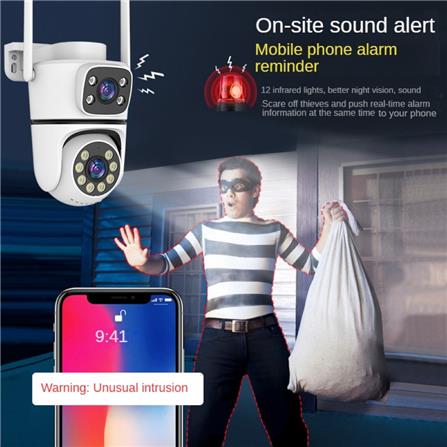 กล้องวงจรปิดภายนอก 2 เลนส์ EAGLE EYE EG-IP253DW1 3+3MP 3 ล้านพิกเซล (ชุด 1 แถม 1)_7