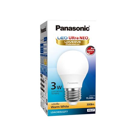 หลอด LED PANASONIC ULTRA NEO 3 วัตต์ WARM WHITE E27_1