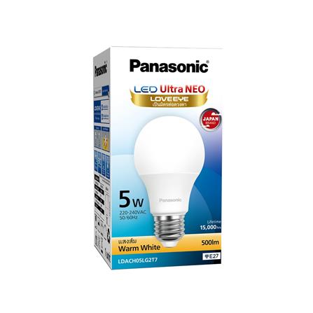 หลอด LED PANASONIC ULTRA NEO 5 วัตต์ WARM WHITE E27_1