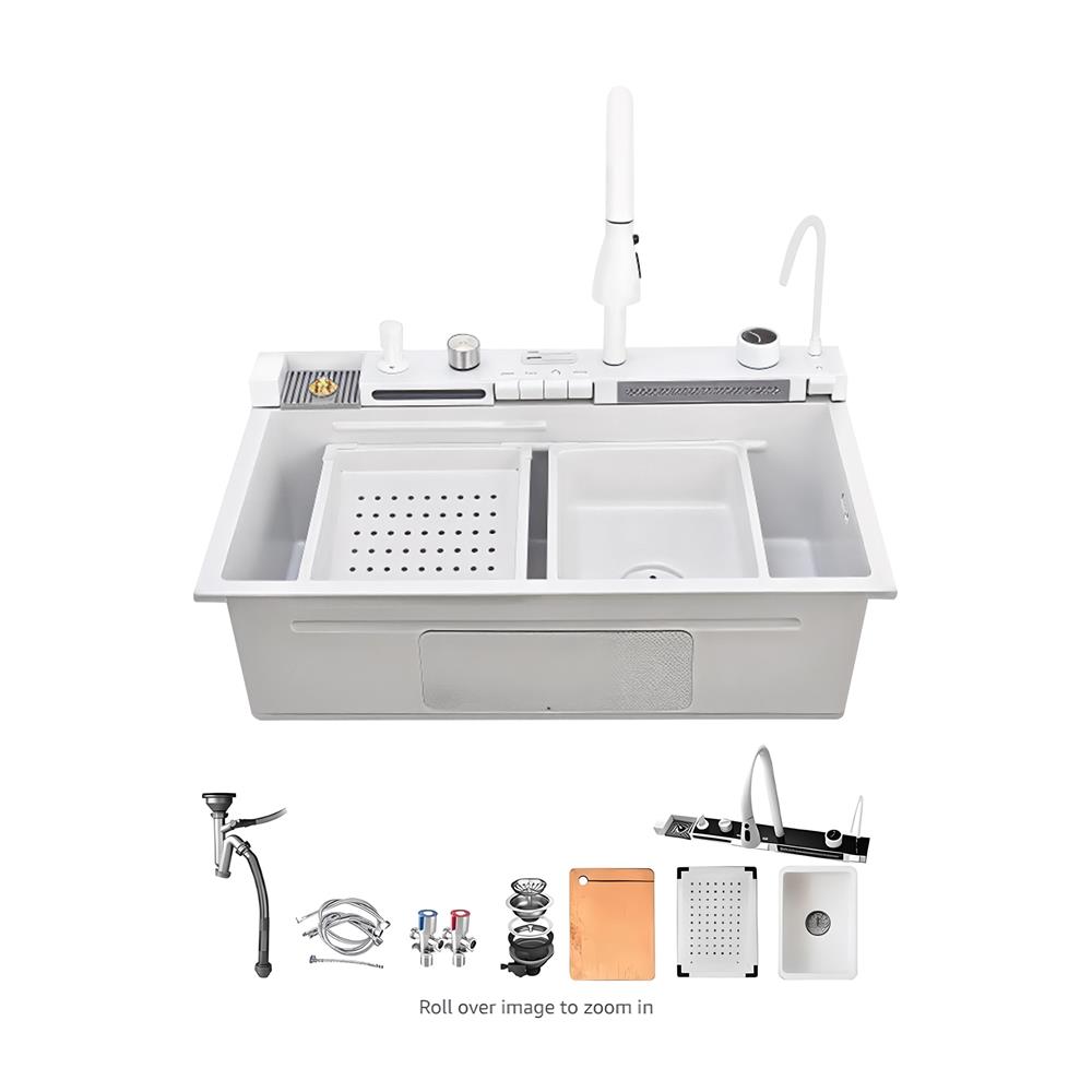 ซิงค์ฝัง 1 หลุม S-FLO NL0061 SM8046-S02WH สีขาว