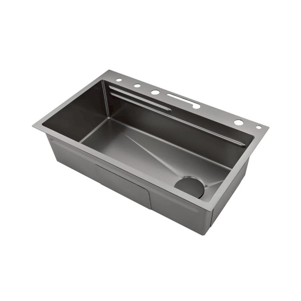 ซิงค์ฝัง 1 หลุม S-FLO NL0059 SM8046-S02B สีดำ