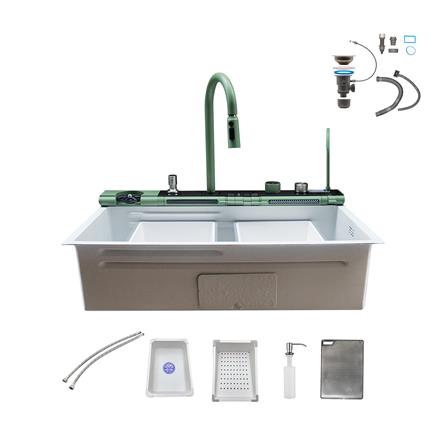 ซิงค์ฝัง 1 หลุม S-FLO NL0215 8046 SM01S-WG สีขาว_0