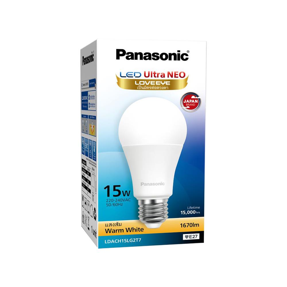 หลอด LED PANASONIC ULTRA NEO 15 วัตต์ WARM WHITE E27