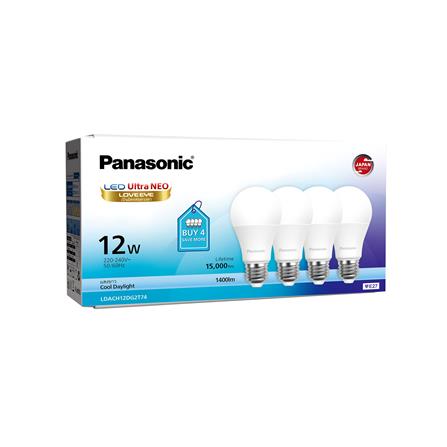 หลอด LED PANASONIC ULTRA NEO 12 วัตต์ DAYLIGHT E27 (แพ็ก 4 ชิ้น)_2