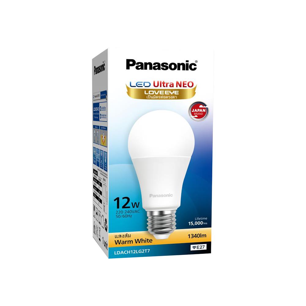 หลอด LED PANASONIC ULTRA NEO 12 วัตต์ WARM WHITE E27