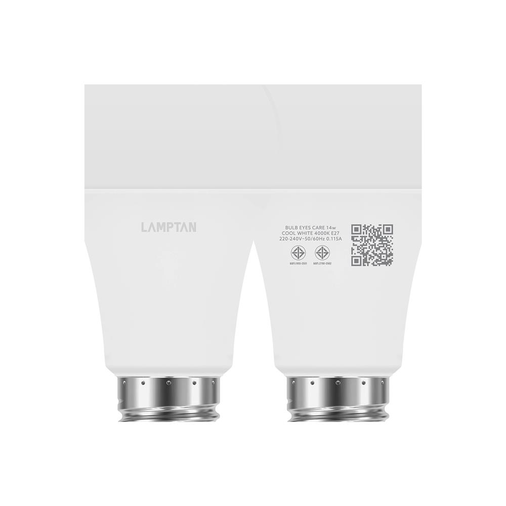 หลอด LED LAMPTAN EYES CARE 14 วัตต์ COOL WHITE E27