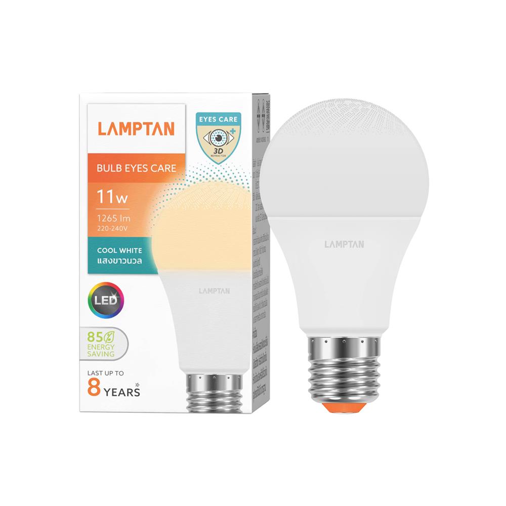 หลอด LED LAMPTAN EYES CARE 11 วัตต์ COOL WHITE E27