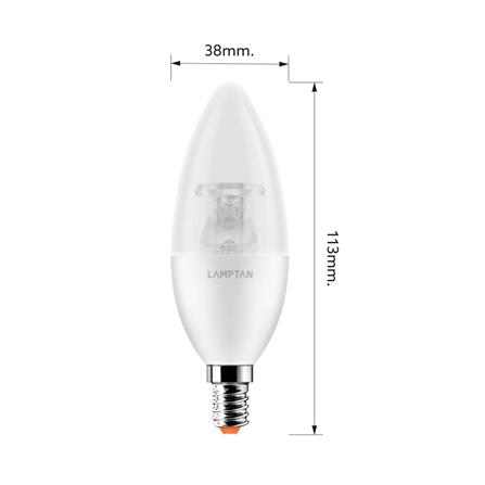 หลอด LED LAMPTON CANDLE CLAIRE 4 วัตต์ WARM WHITE E14_4